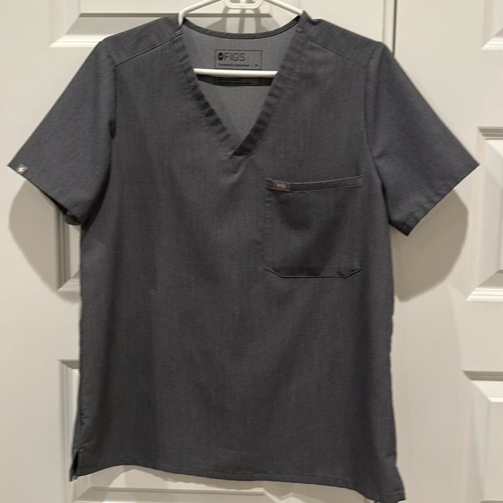 Figs Technical Collection Scrub Top Grey Size Medium
